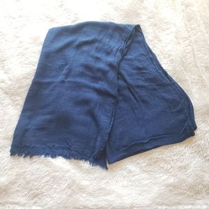 Navy blue light casual scarf